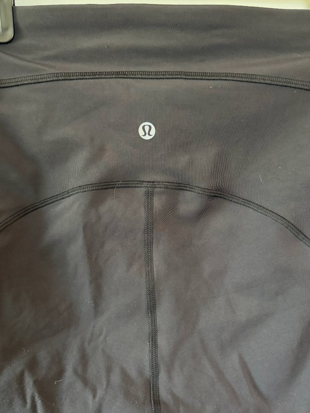 Lululemon Power Thru Ultra High Rise Tight Leggings Black Pockets (Size 12) - Picture 3 of 5